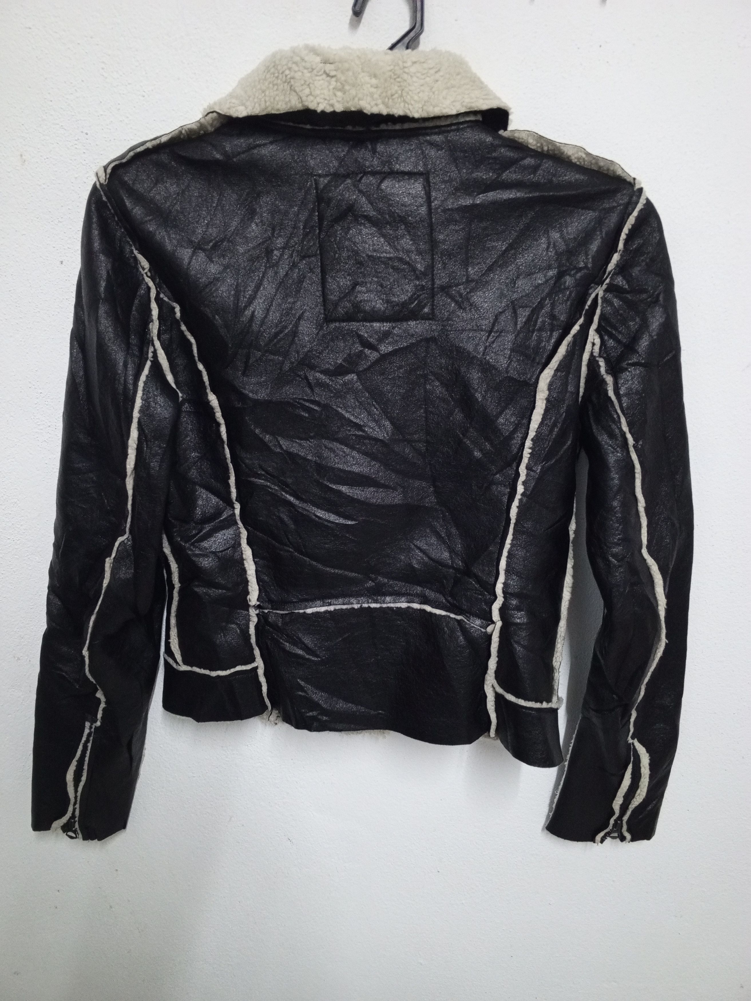 Ralph Lauren RL Denim&Supply Black Faux Leather Women's Motorcycle Jacket Size XS / US 0-2 / IT 36-38 - 2 Thumbnail