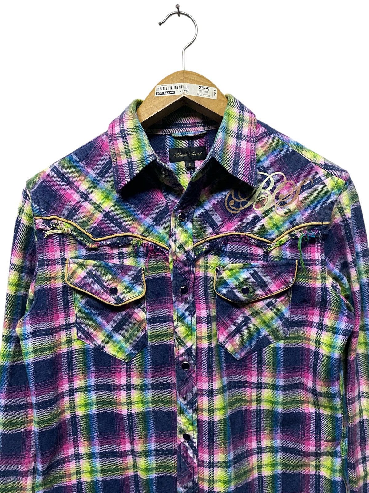 Japanese Brand Beach Sound Multicolor Western Snap Button Shirt Size S / US 4 / IT 40 - 3 Thumbnail