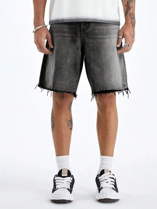 Jean Kusuno x Ryou Vintage RAW washed Shorts Jorts jeans ripped Size US 32 / EU 48 - 5 Thumbnail
