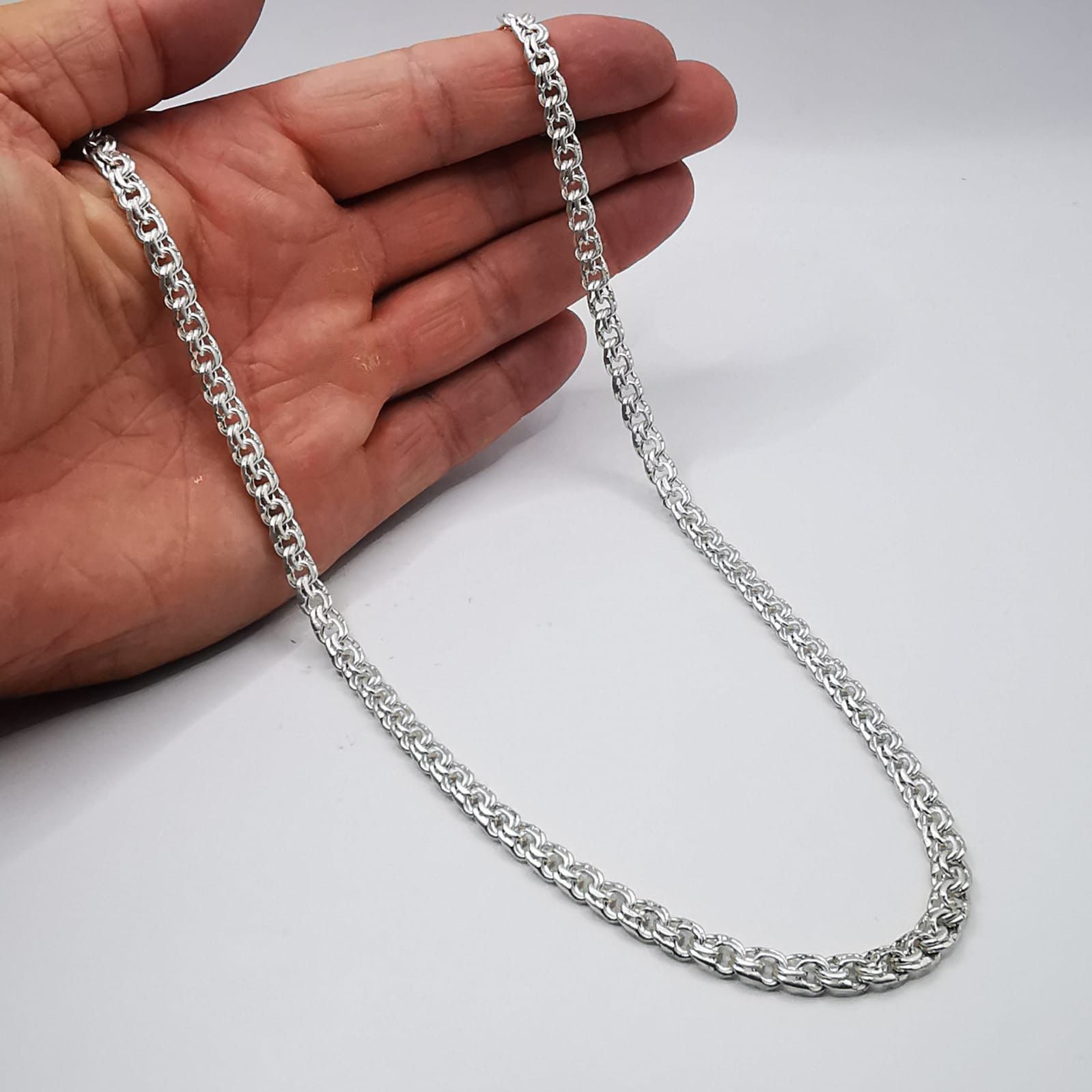 Sterling Silver Vintage Jewelry Chain, 925 Sterling Silver, Signed 32,91g Size ONE SIZE - 7 Thumbnail