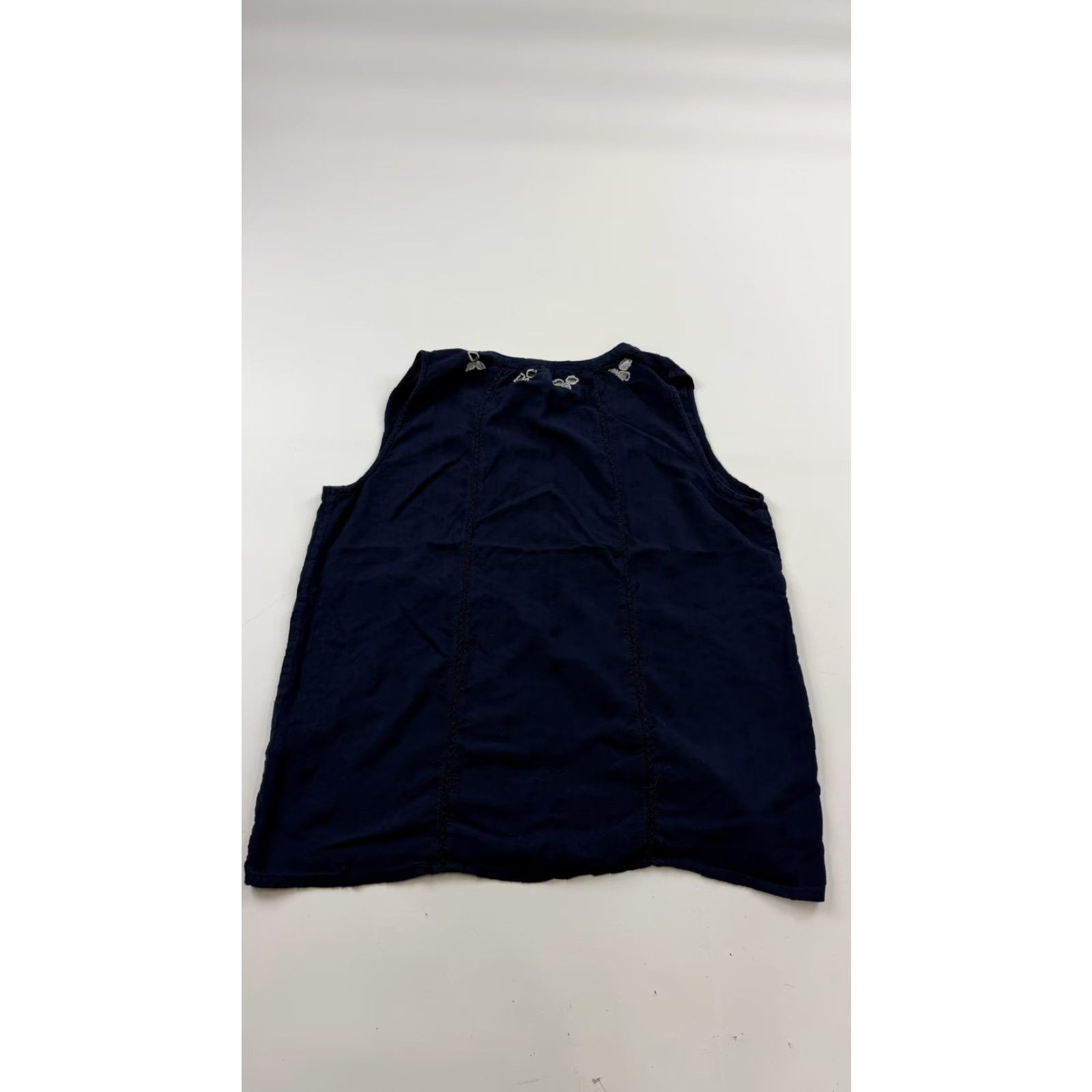 Lucky Brand Lucky Brand Sleeveless Top Womens Medium Blue Embroidered Boho Rayon Blouse Size M / US 6-8 / IT 42-44 - 5 Thumbnail