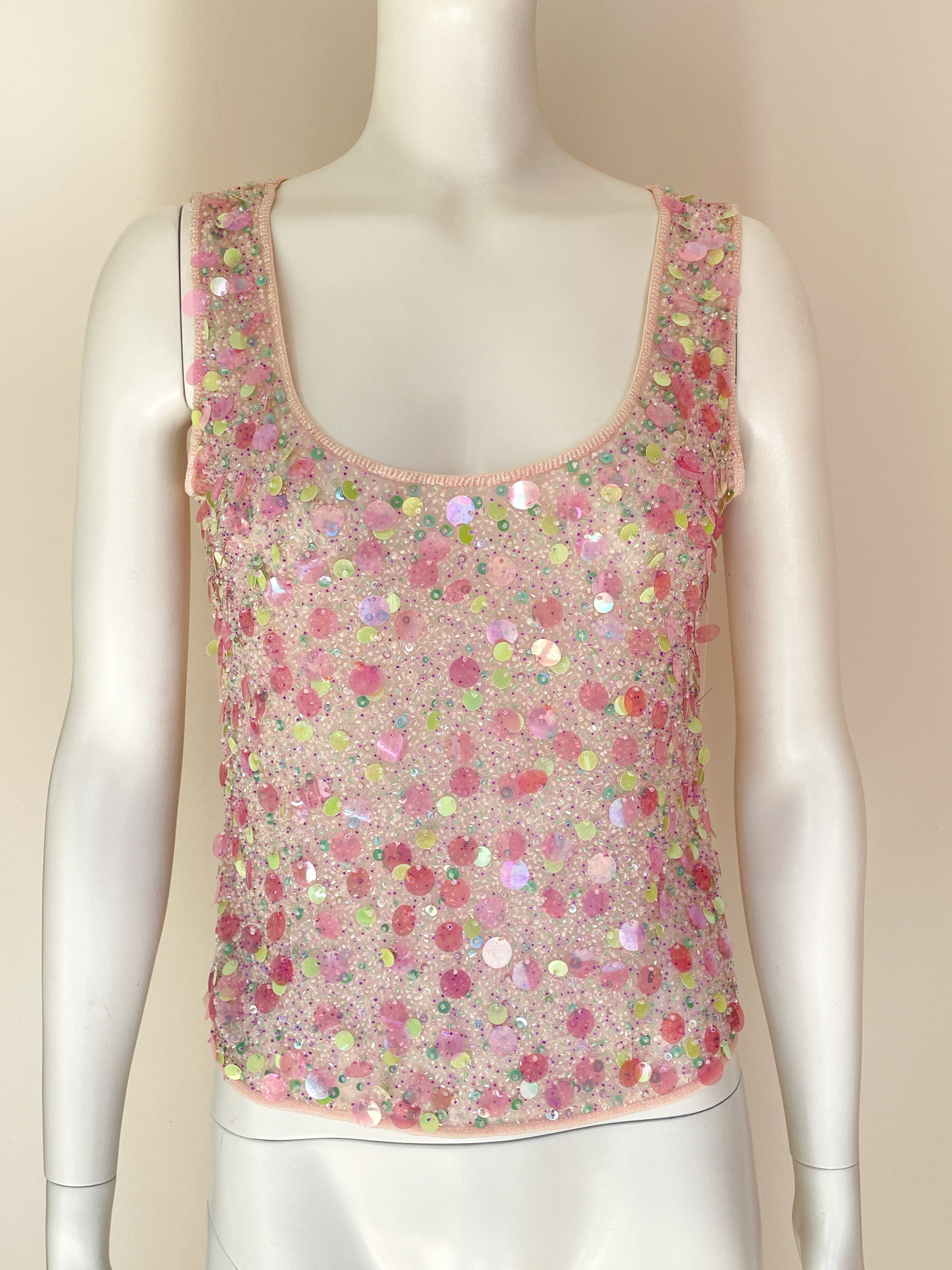 Escada pink sequin top Size M / US 6-8 / IT 42-44 - 1 Thumbnail
