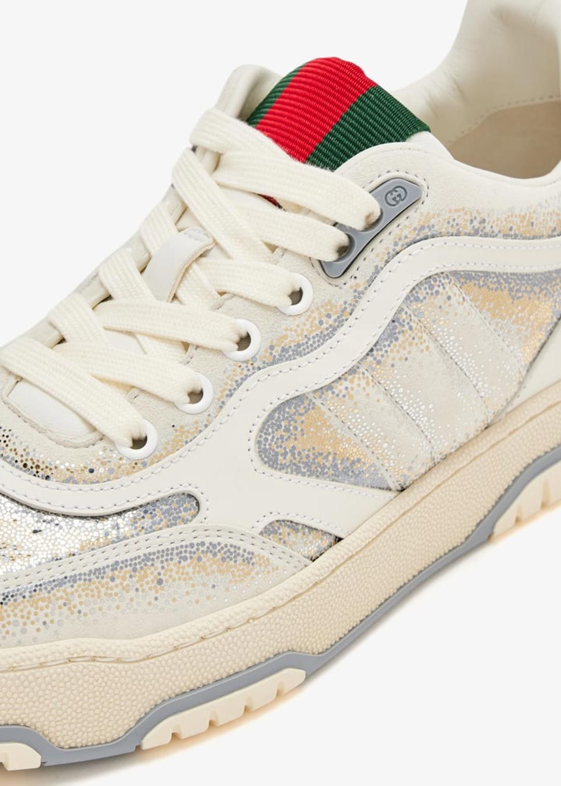 Gucci Gucci Re-Web Glitter Stripe Sneakers Size US 5 / IT 35 - 3 Thumbnail