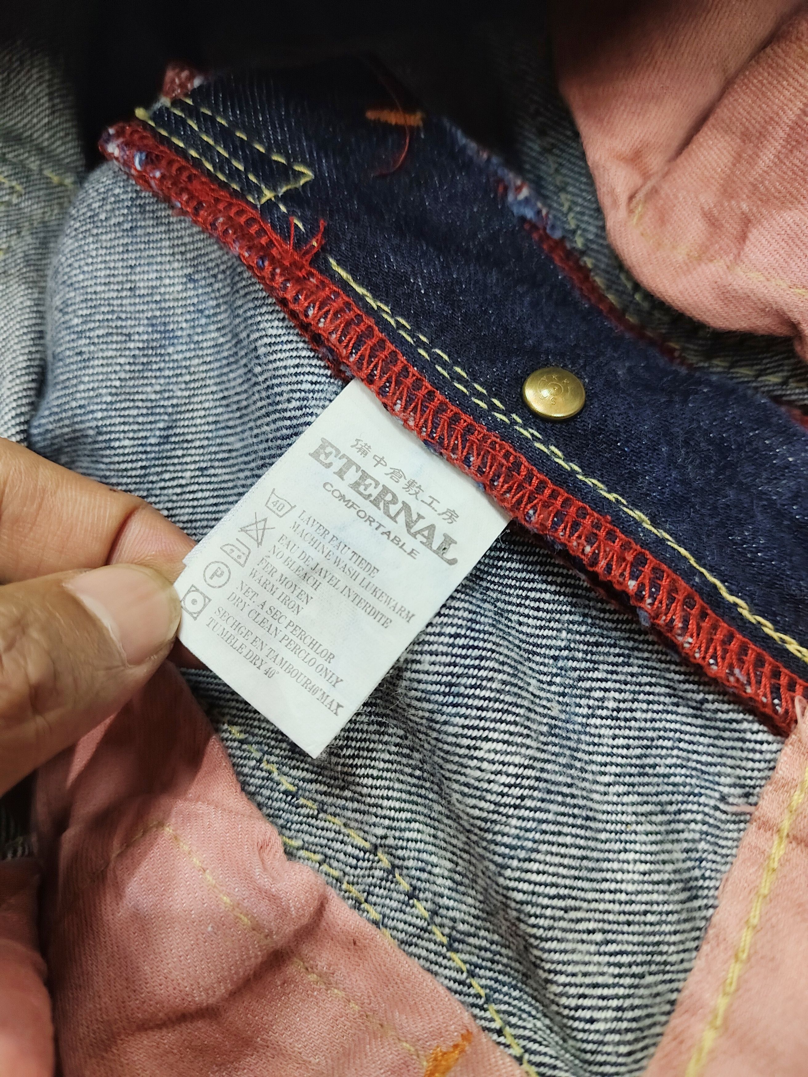 Eternal 00s ETERNAL- Archive Kanji Workwear Washed Pocket Raw Denim Size US 32 / EU 48 - 8 Thumbnail