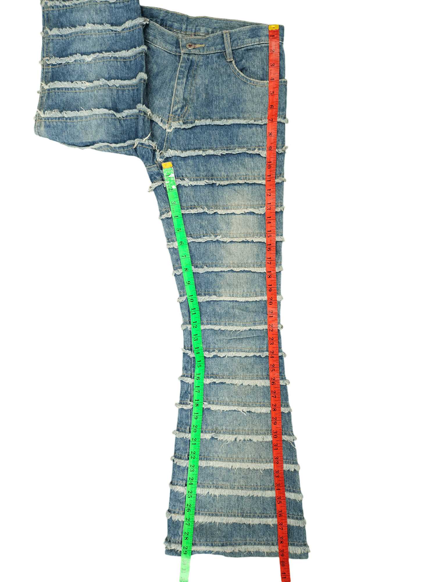 If Six Was Nine Flare Jeans F.T.S Hagi Patchwork Denim Bootcut Hysterics Sty Size US 27 - 12 Thumbnail