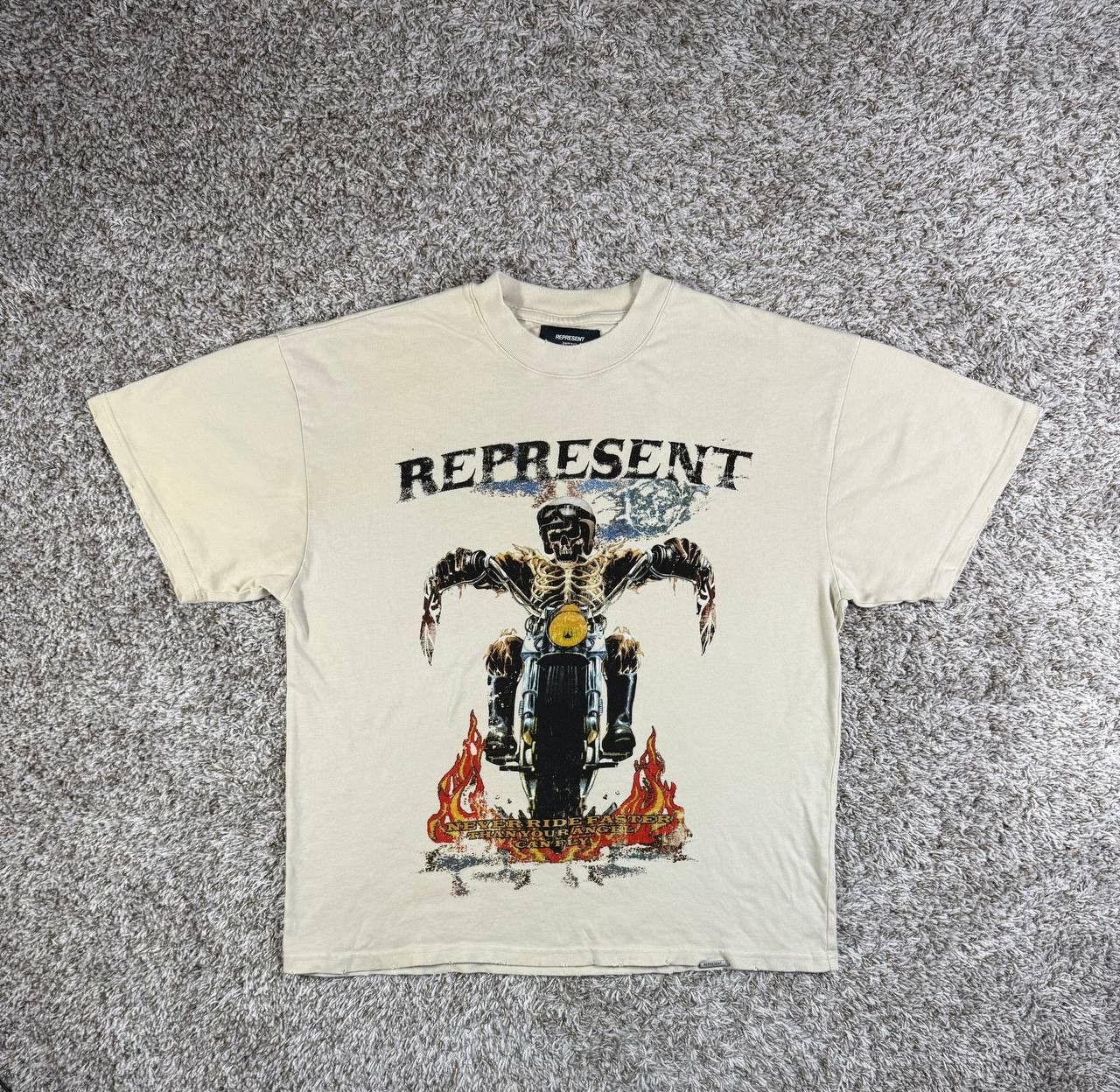 Represent Clo. Never Ride Faster Graphic T-Shirt