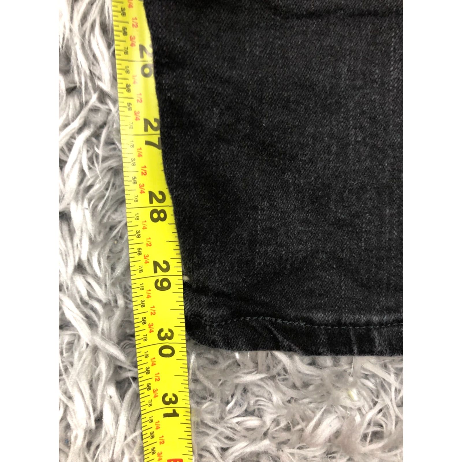 Lee Lee Jeans Womens Classic Straight Dark Wash Black 12 Regular Cotton Denim 31 Inseam 5-Pocket Zipper Button Belt Loops Mid Rise Vintage No Size 34" / US 12 / IT 48 - 3 Thumbnail
