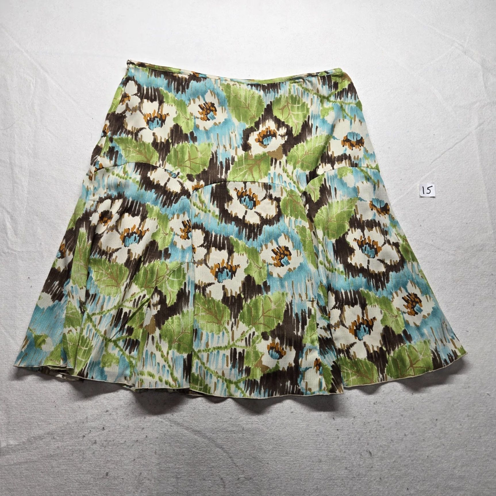 Vintage RQT Skirt Abstract Floral A-line Pleat Womens Size 18 Grunge Boho Size 40" / US 18 - 6 Thumbnail
