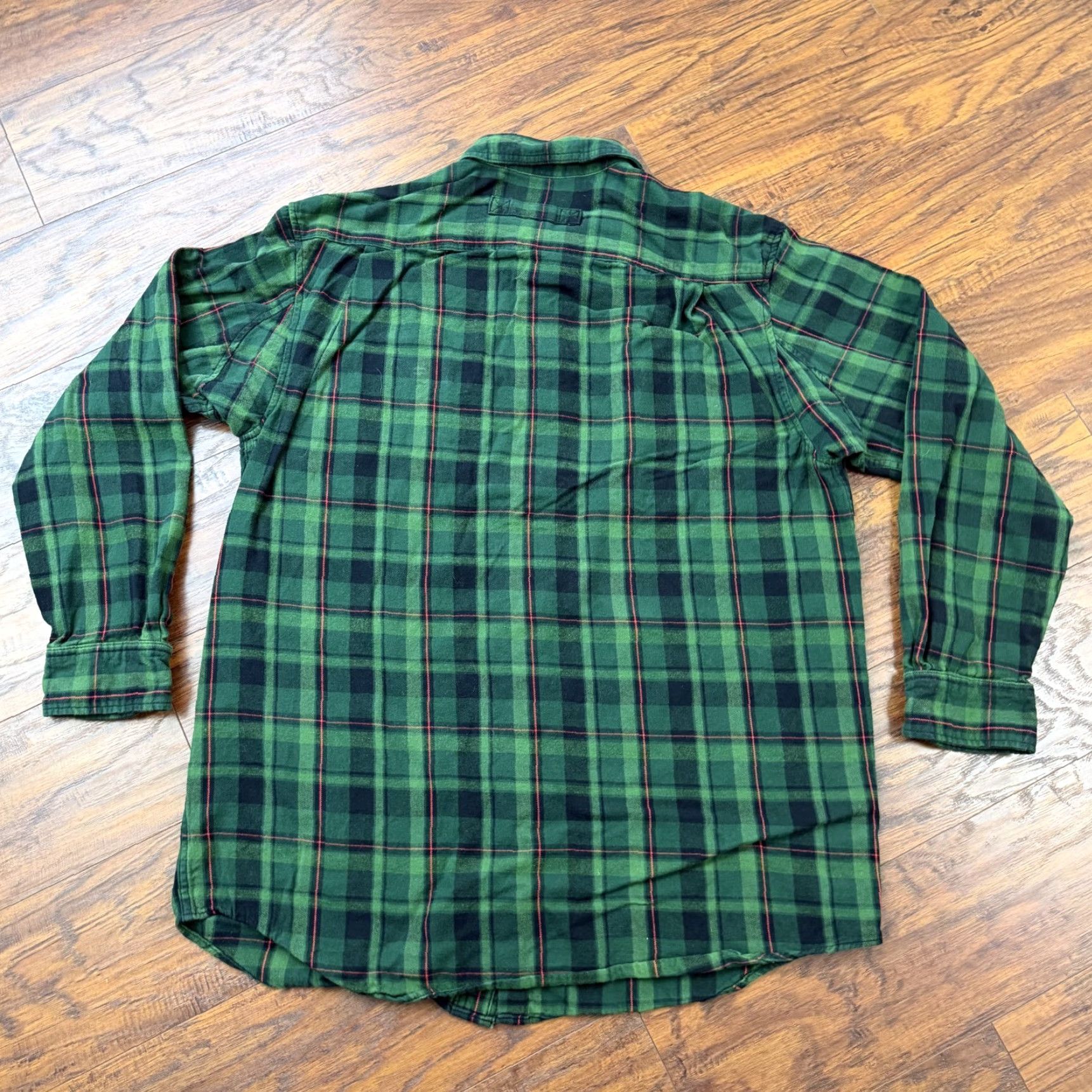 Vintage Duluth Trading Shirt Mens LT Green Plaid Flannel Button Up Tall Workwear Casual Size US L / EU 52-54 / 3 - 6 Thumbnail
