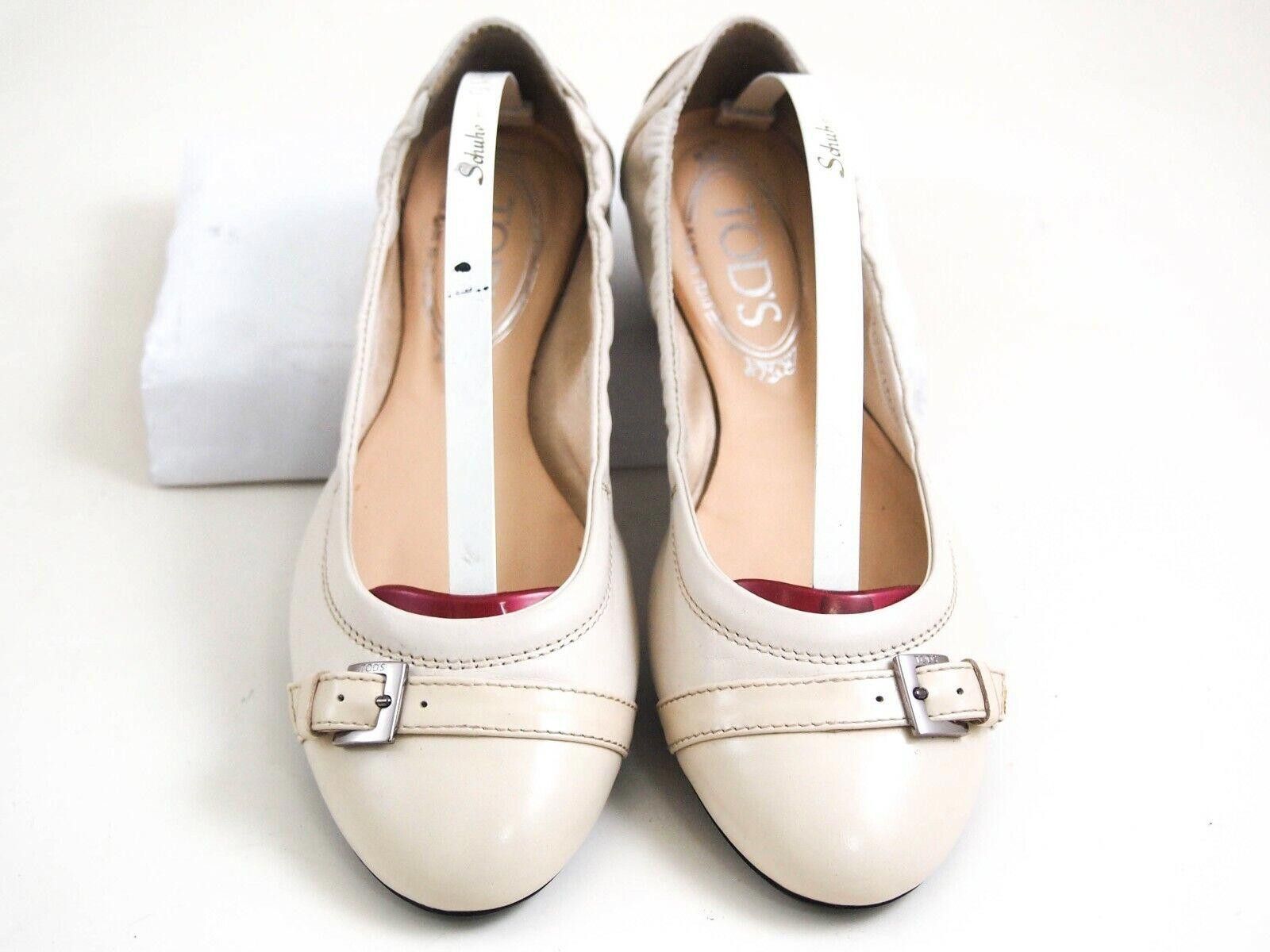 Tod's Tod's Ballet Flats Ivory Patent Leather EU 35.5 US 5.5 Size US 5.5 / IT 35.5 - 4 Thumbnail