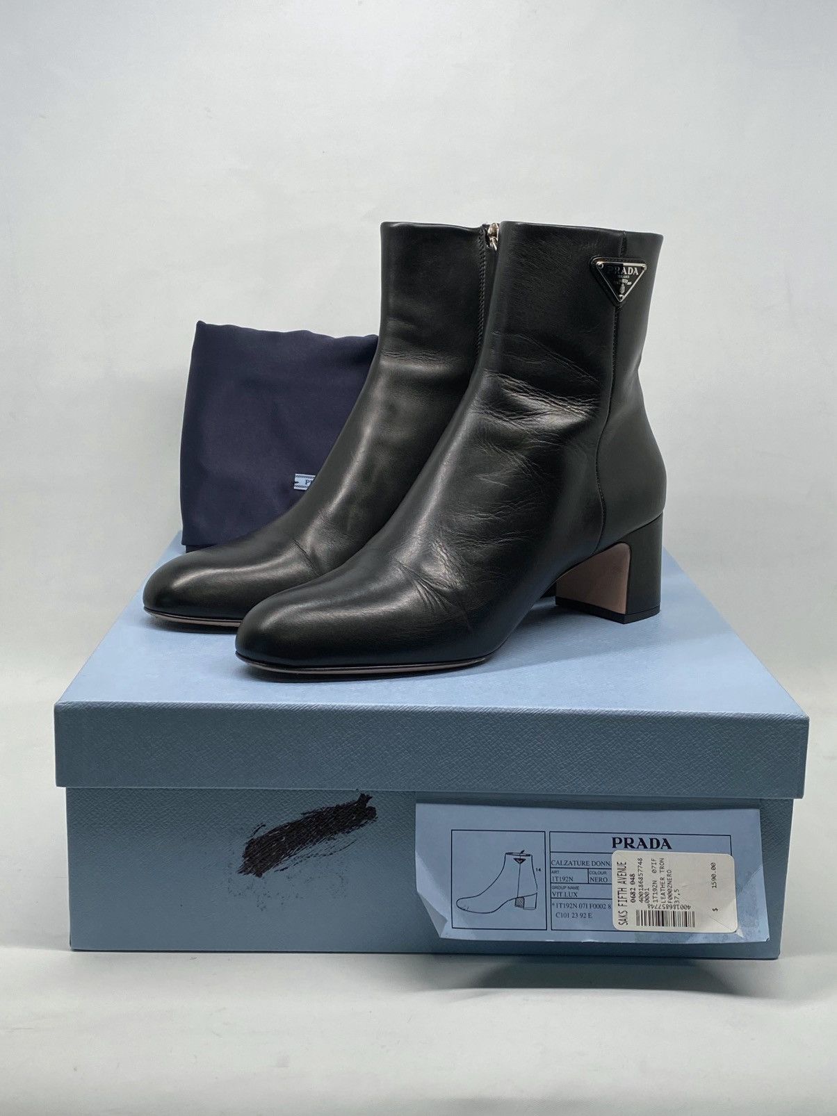 Prada Prada Leather Zip Ankle-Booties Size US 7 / IT 37 - 12 Thumbnail