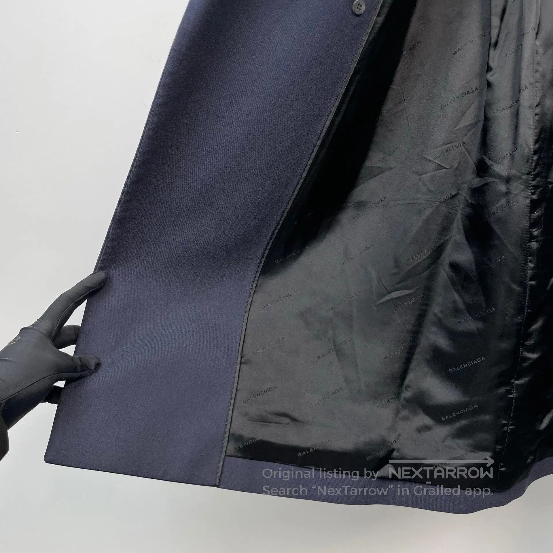 Balenciaga Balenciaga Deep Blue Double-breasted Coat Jacket| Size XXS / US 00 / IT 34 - 5 Thumbnail