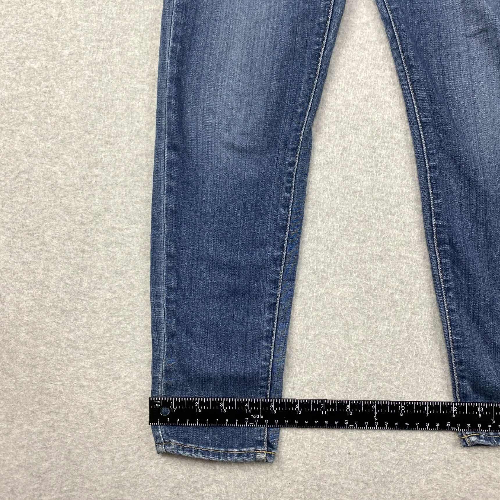Paige Paige Verdugo jeans Womens 25 Blue Low Rise Ankle Distressed Stretch Denim 5-Pocket Modern Size 42" / US 20 - 7 Thumbnail