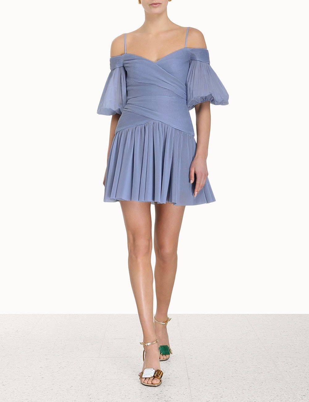 Zimmermann oc11z0425 Pleated Mini Dress in Purple Size XL / US 12-14 / IT 48-50 - 2 Thumbnail