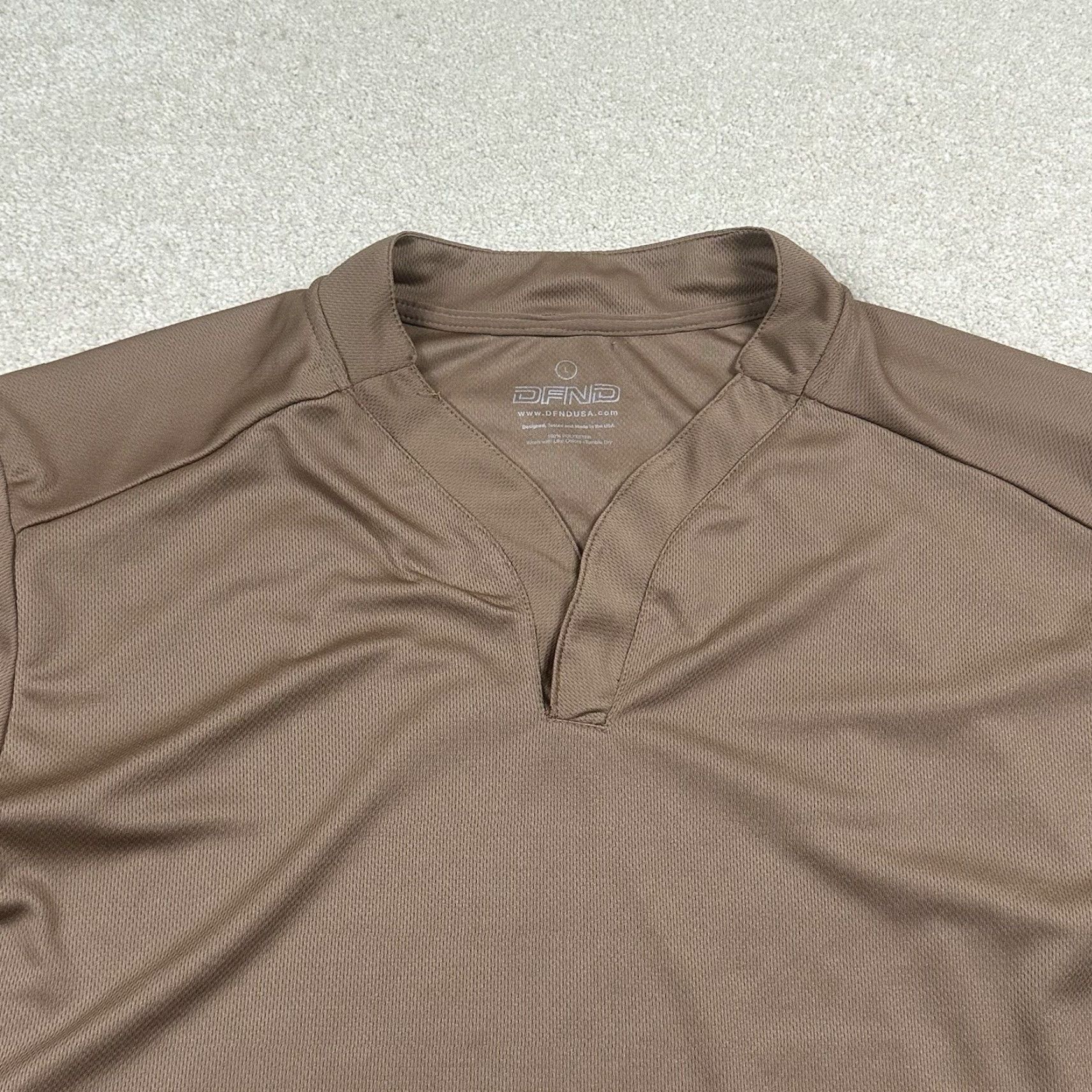 Vintage DFND AX/RX Compression Shirt Mens Large Brown Athletic Short Sleeve Crew Neck Lightweight Moisture Wicking T-Shirt - Cross Training Gym & Running Size US L / EU 52-54 / 3 - 3 Thumbnail
