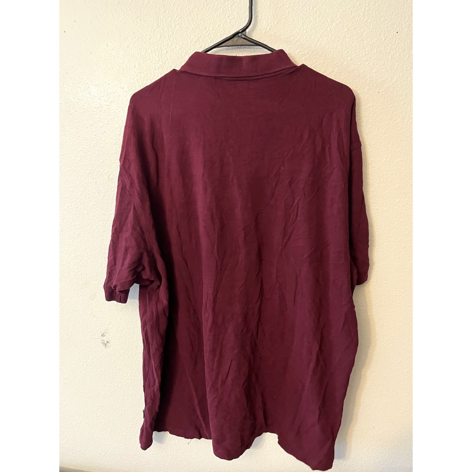 Izod VINTAGE IZOD GOLF POLO Shirt 2XL Men Maroon Short Sleeve Knit 100% Cotton Logo Patch Golf Classic Mens Size US XXL / EU 58 / 5 - 2 Thumbnail
