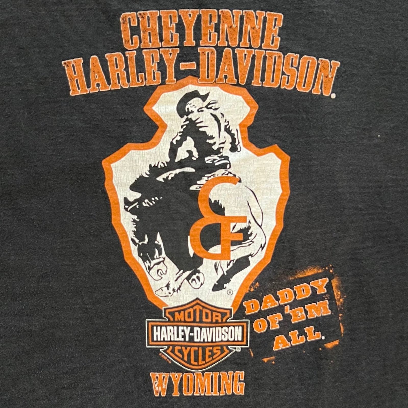 Harley Davidson Harley Davidson Flame Wing Skull Rodeo Cowboy Cheyenne XL Size US XL / EU 56 / 4 - 4 Thumbnail