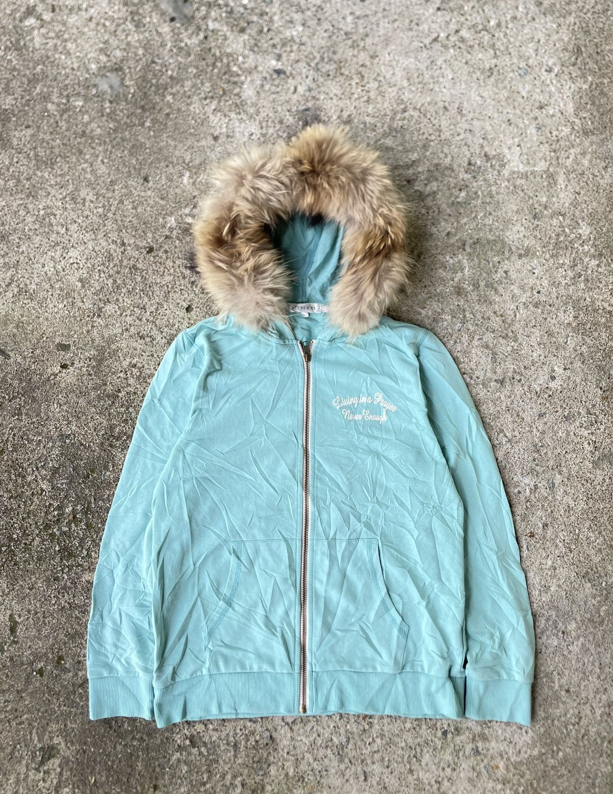 Hysteric Glamour × If Six Was Nine × Le Grande Bleu (L.G.B.) Japanese Brand Active Days Poem Faux Fur Hoodie LGB Style Size US M / EU 48-50 / 2 - 1 Thumbnail