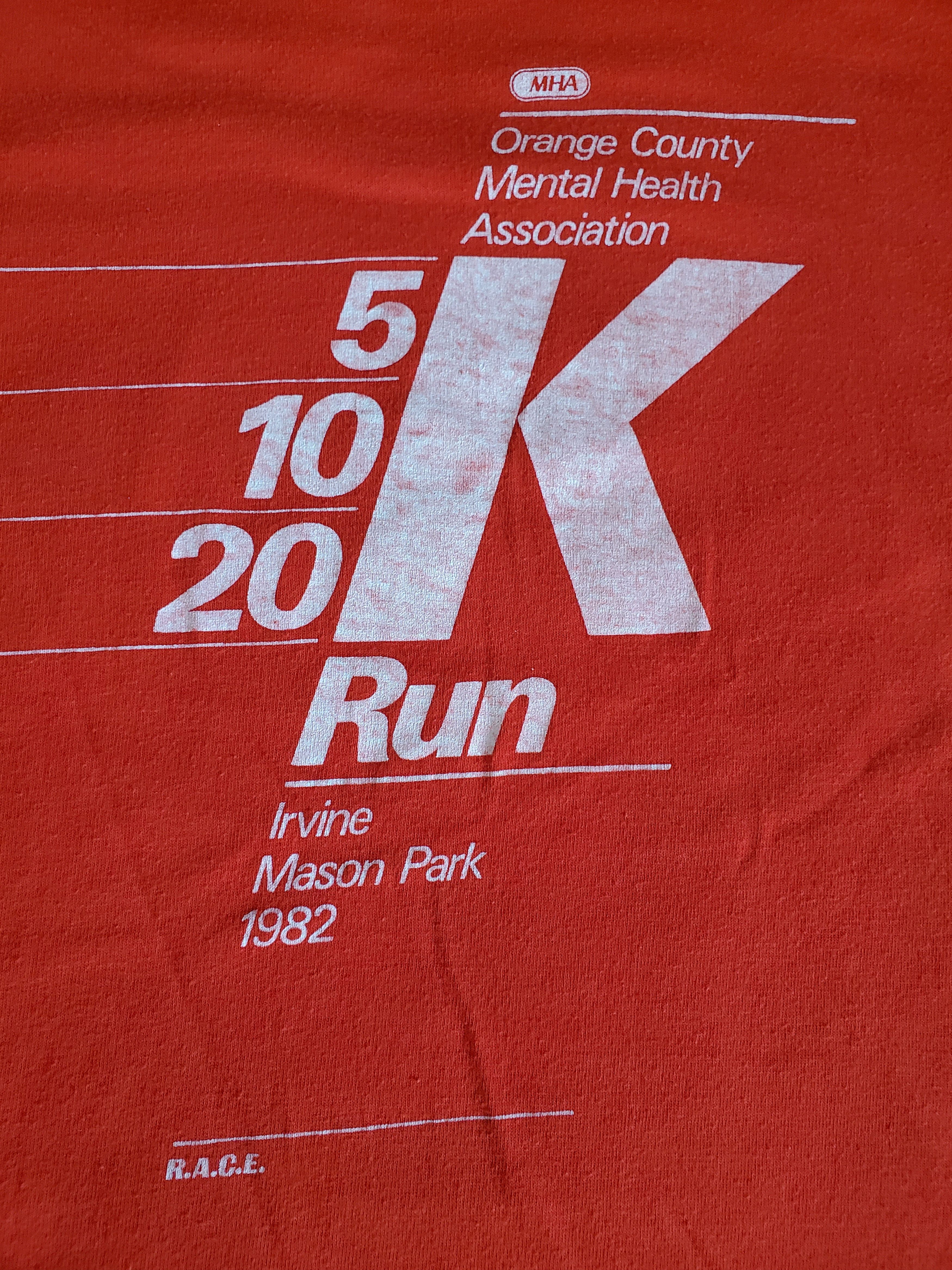 Vintage Vintage 1982 MHA marathon running shirt irvine mason park Size US M / EU 48-50 / 2 - 2 Thumbnail