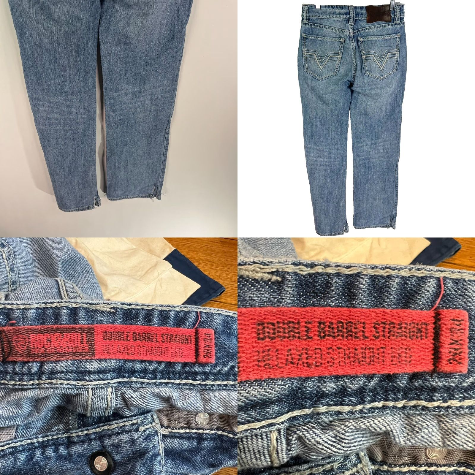 Doublet Rock & Roll Cowboy Men's 28 Straight Leg Jeans 28X34 Blue Comfort Stretch Rock Theme Size US 28 / EU 44 - 8 Thumbnail