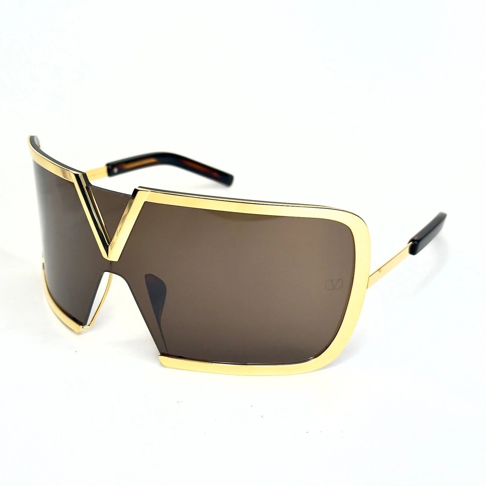 Valentino VALENTINO V Romask VLS120 Gold Titanium Brown Mask VLS 120B Size ONE SIZE - 10 Thumbnail