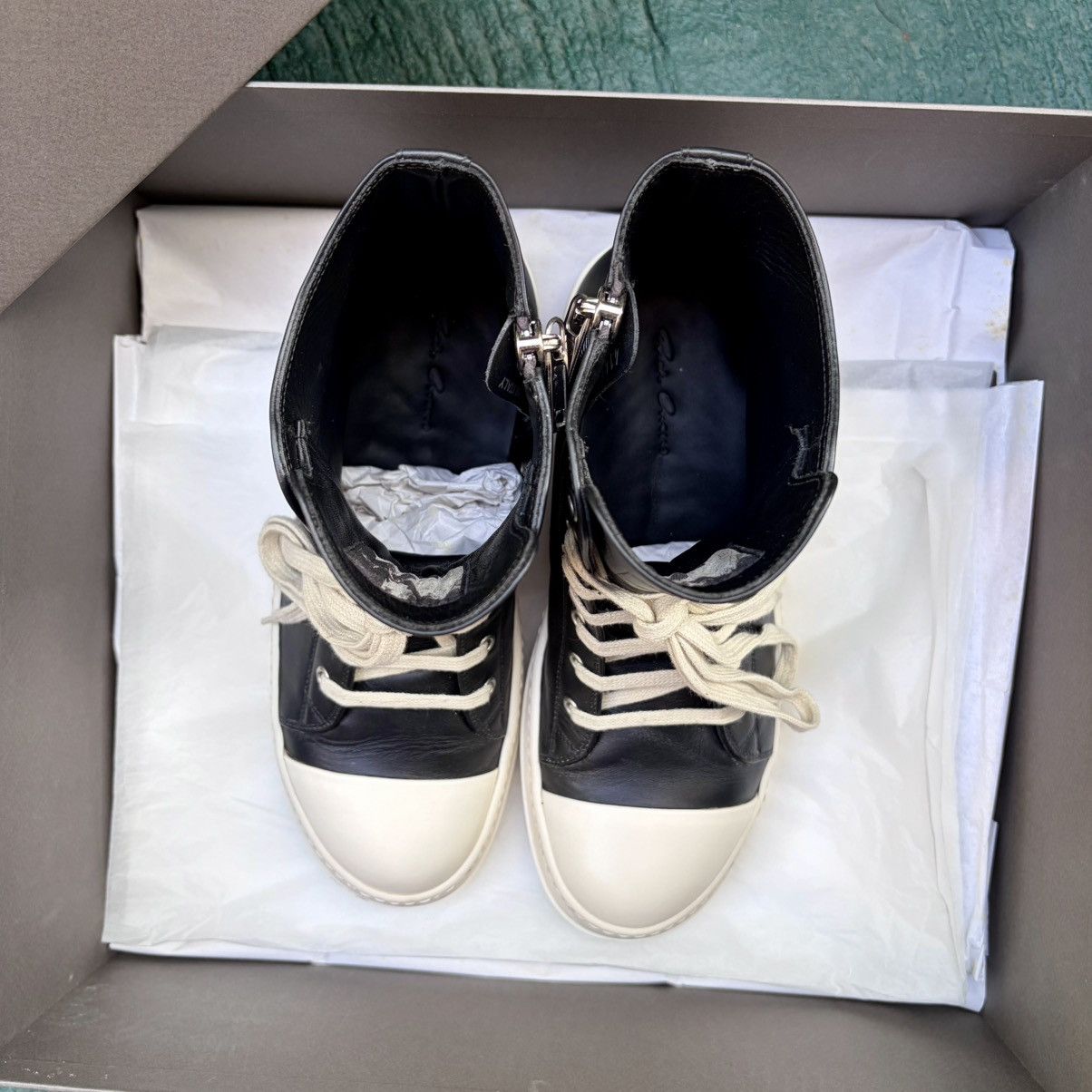 Rick Owens Rick Owens Mainline Leather Ramones High Size US 8 / EU 41 - 16 Thumbnail