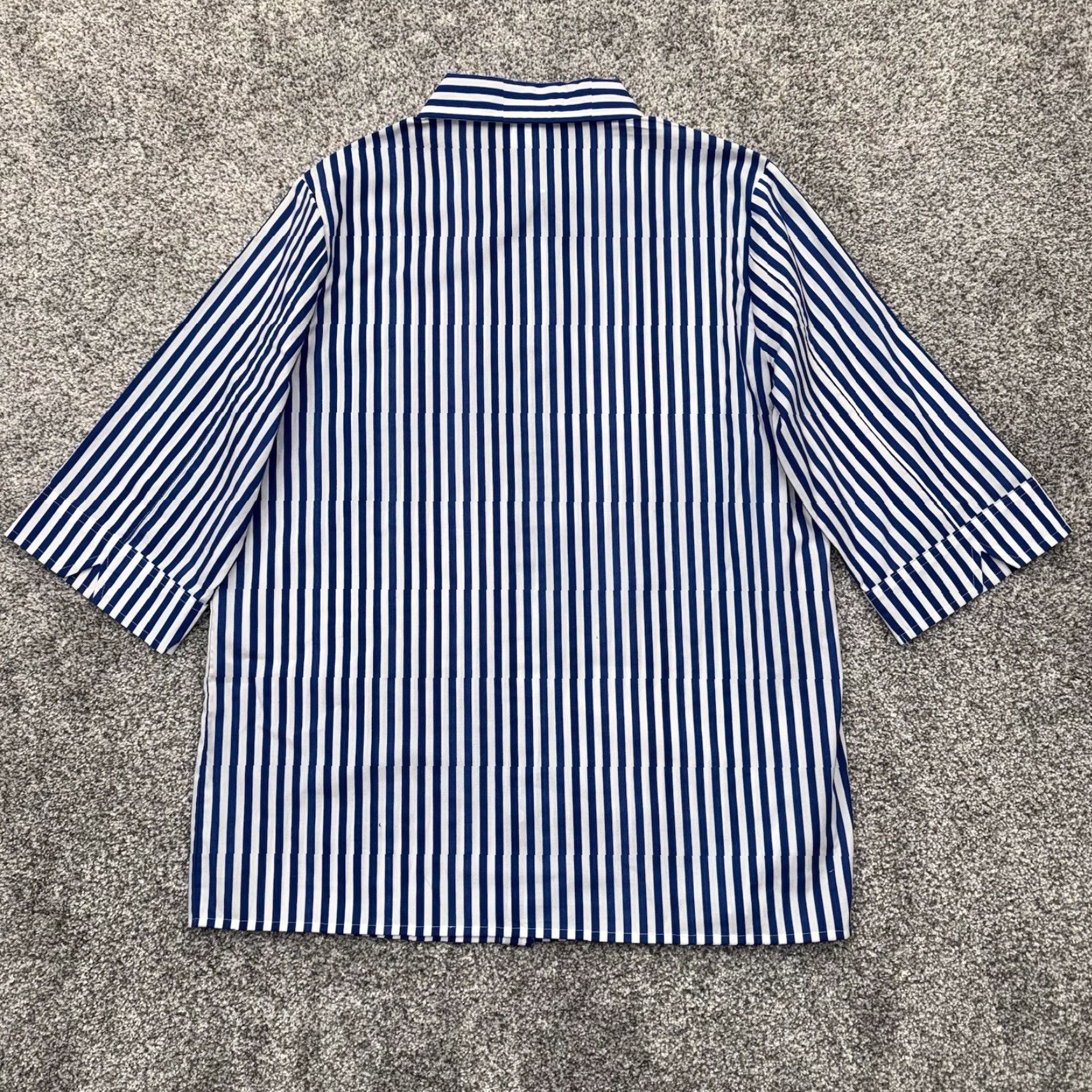 Vintage VINTAGE American Sweetheart Button-Up Shirt Women Sz S Stripe Blue 90s Preppy Casual Business Classic Short Sleeve Collared Regular Womens Size S / US 4 / IT 40 - 5 Thumbnail