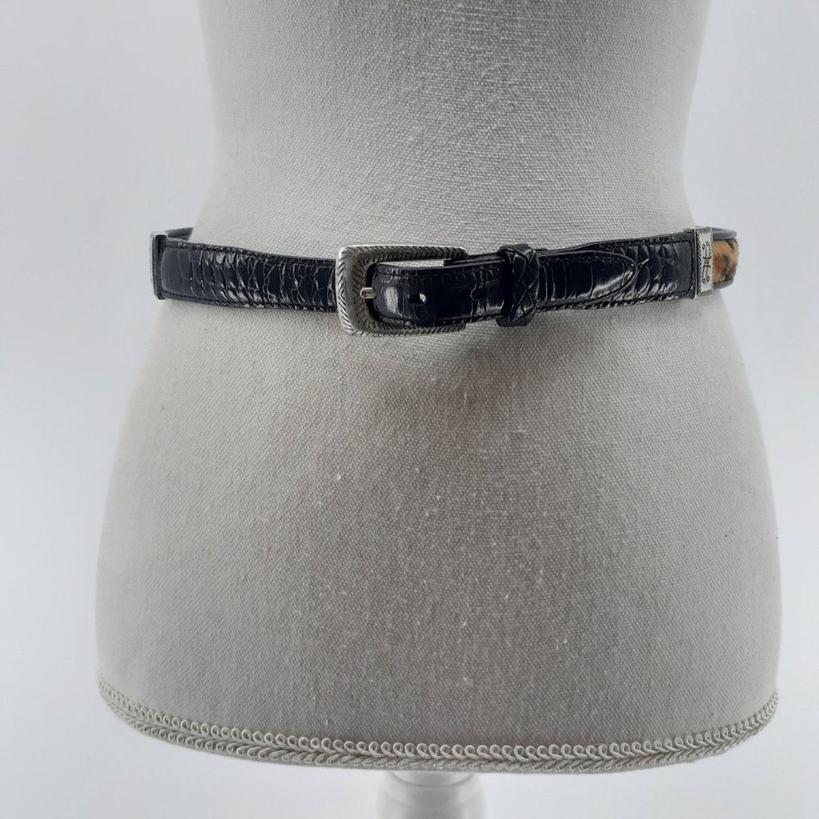 Brighton Vintage Brighton Belt Calf Hair Fur Zebra leopard Croc M Size ONE SIZE - 1 Thumbnail