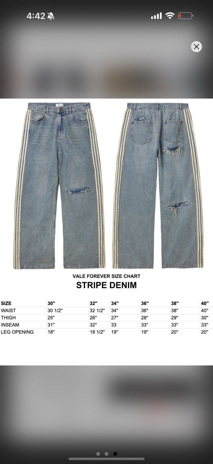 Vale Vale Blue Crystal Stripe Denim Size 40 Size US 40 / EU 56 - 14 Thumbnail