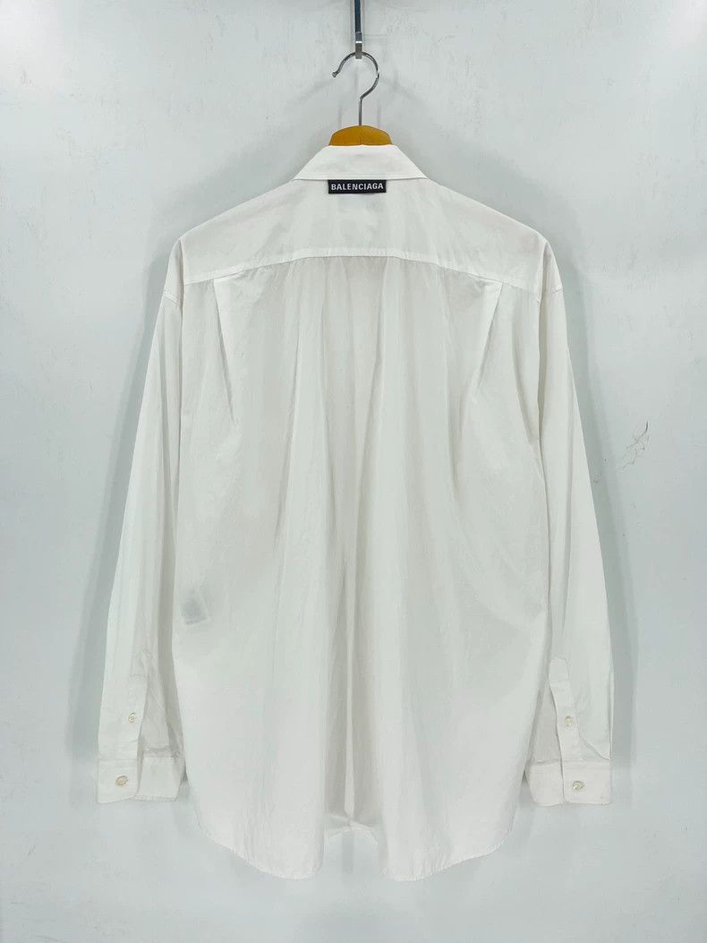 Balenciaga Balenciaga size 39 White Tag-Logo Shirt Size US M / EU 48-50 / 2 - 2 Thumbnail
