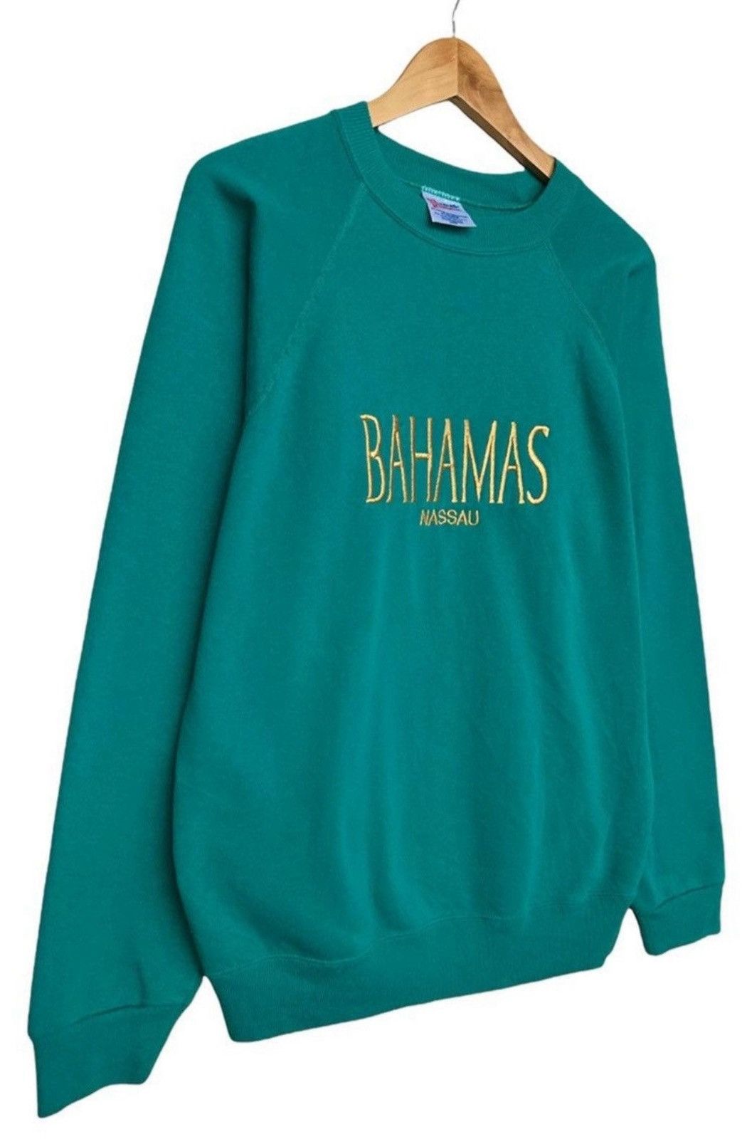 Vintage Vintage 90s State Bahamas Nassau Green Sweatshirt Size US M / EU 48-50 / 2 - 3 Thumbnail