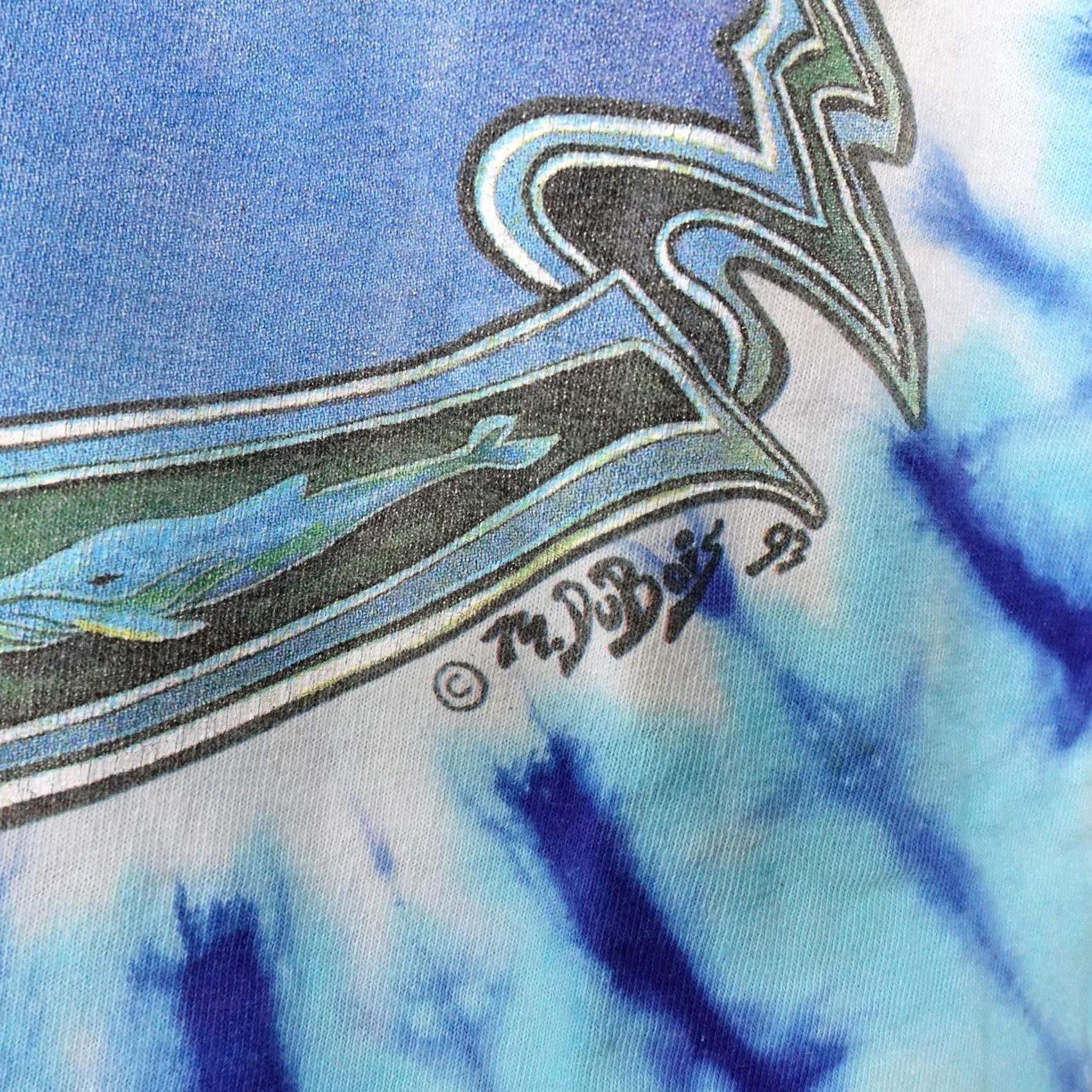 Anvil VINTAGE Grateful Dead Shirt Mens XL Blue Rose Earth Tie-Dye 1993 Graphic Tee Size US XL / EU 56 / 4 - 6 Thumbnail