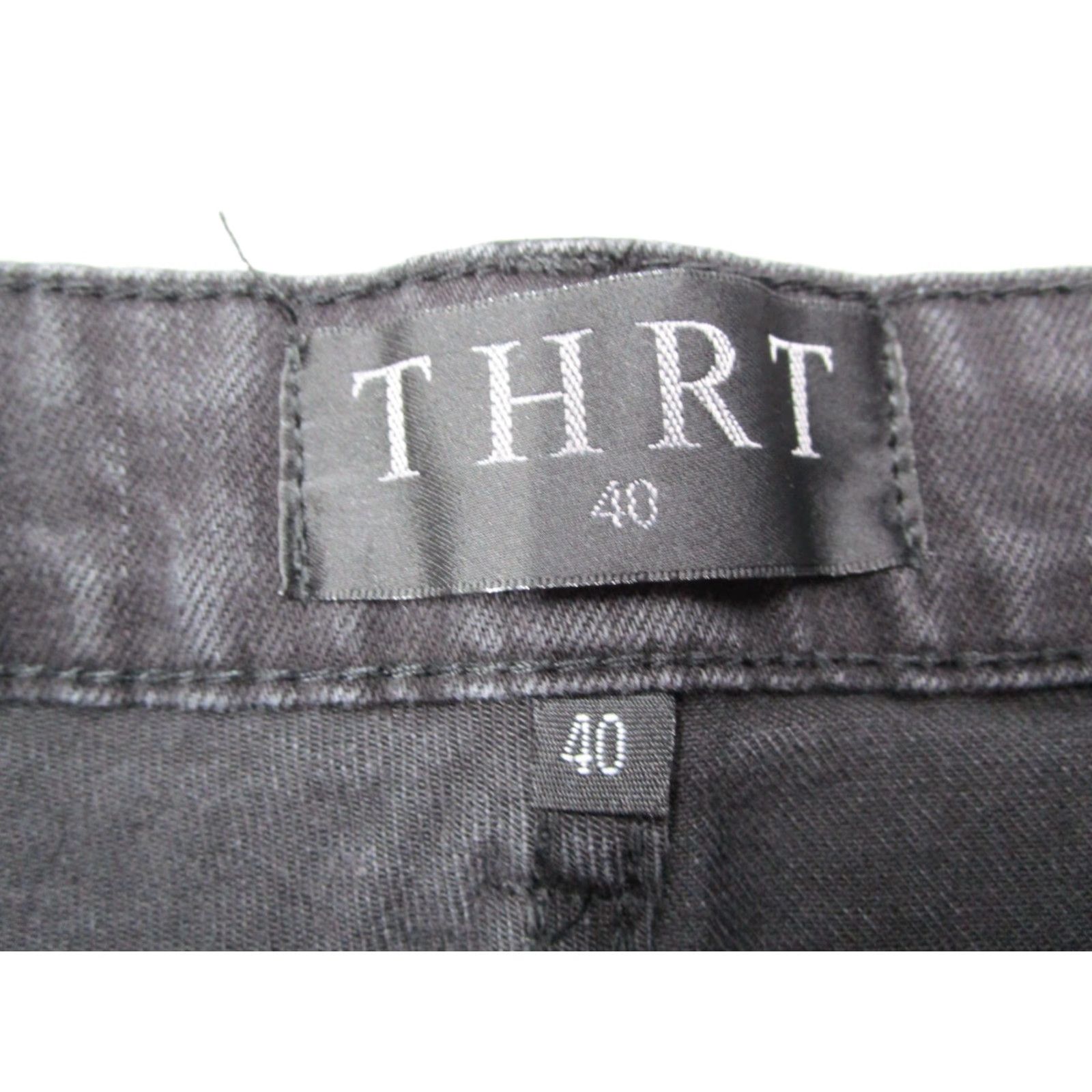 Denime VINTAGE THRT Men's Jeans 40 Black Straight Denim Distressed Graffiti Make Money 2000s Mens Size US 40 / EU 56 - 3 Thumbnail