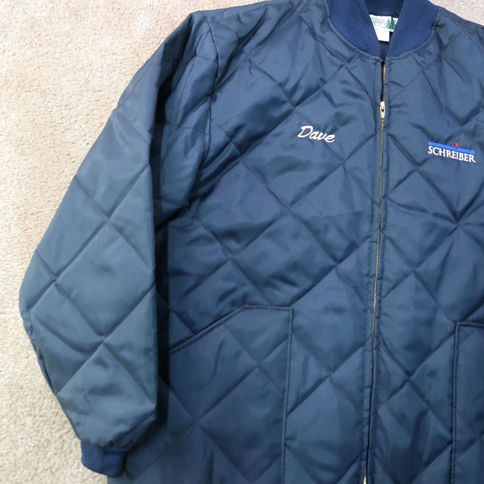 Vintage VINTAGE Samco Jacket Bomber Shirt Men 2XL Blue Quilted USA Short Size US XXL / EU 58 / 5 - 2 Thumbnail
