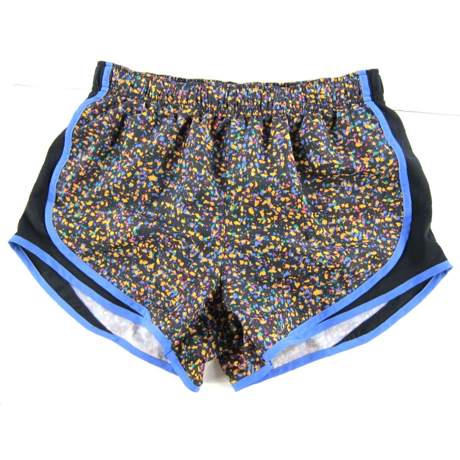 Nike Nike Dry Fit Running Short S Womens S Black Polyester Blend Pockets 27" waist 11" crotch rise 40" hip 3" inseam Built In Liner Speckled Purple Pink Size 28" / US 6 / IT 42 - 2 Thumbnail