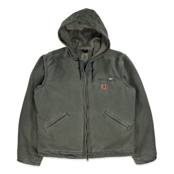 Carhartt Carhartt J141 Sherpa-Lined Sandstone Duck Jacket | Grailed