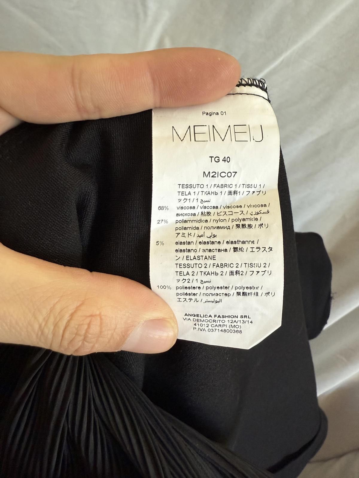 Other MEIMEIJ Black Short Sleeve Top with Pleated Hem Size S / US 4 / IT 40 - 7 Thumbnail