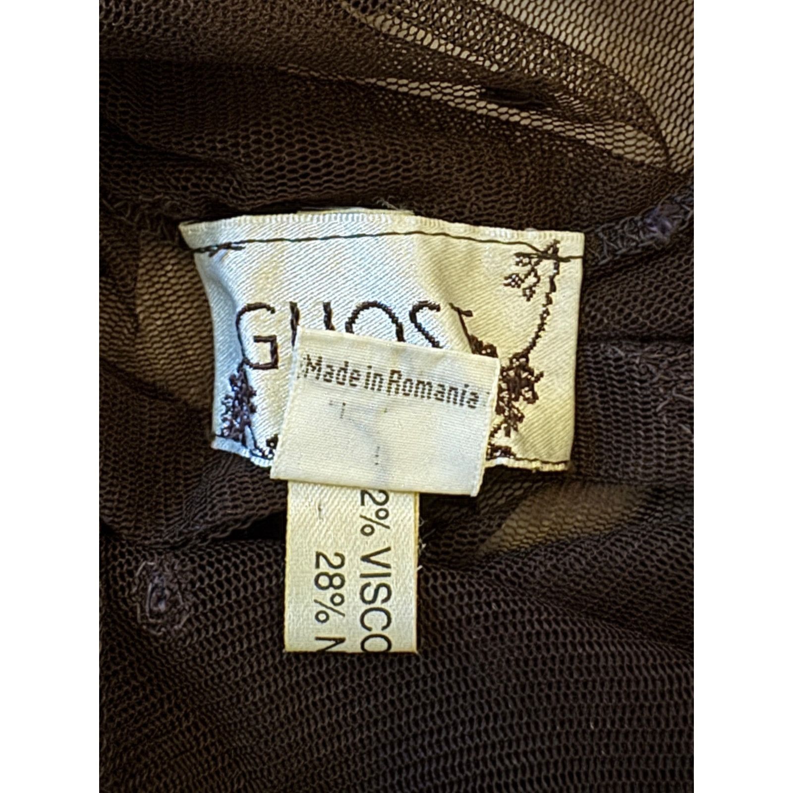 Other Ghost Brown Viscose/Rayon-Nylon Blend Mesh Long-Sleeves Size L / US 10 / IT 46 - 3 Thumbnail