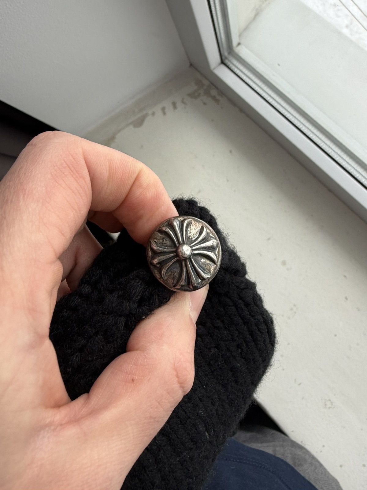 Chrome Hearts Vintage 1995 Chrome Hearts Cashmere Beanie • Silver Button Size ONE SIZE - 23 Thumbnail