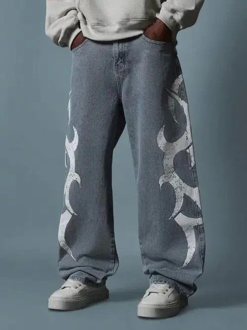 Jean Akimoto x Yura Loose Fit BioHazard Graphic Jeans Size US 32 / EU 48 - 5 Thumbnail