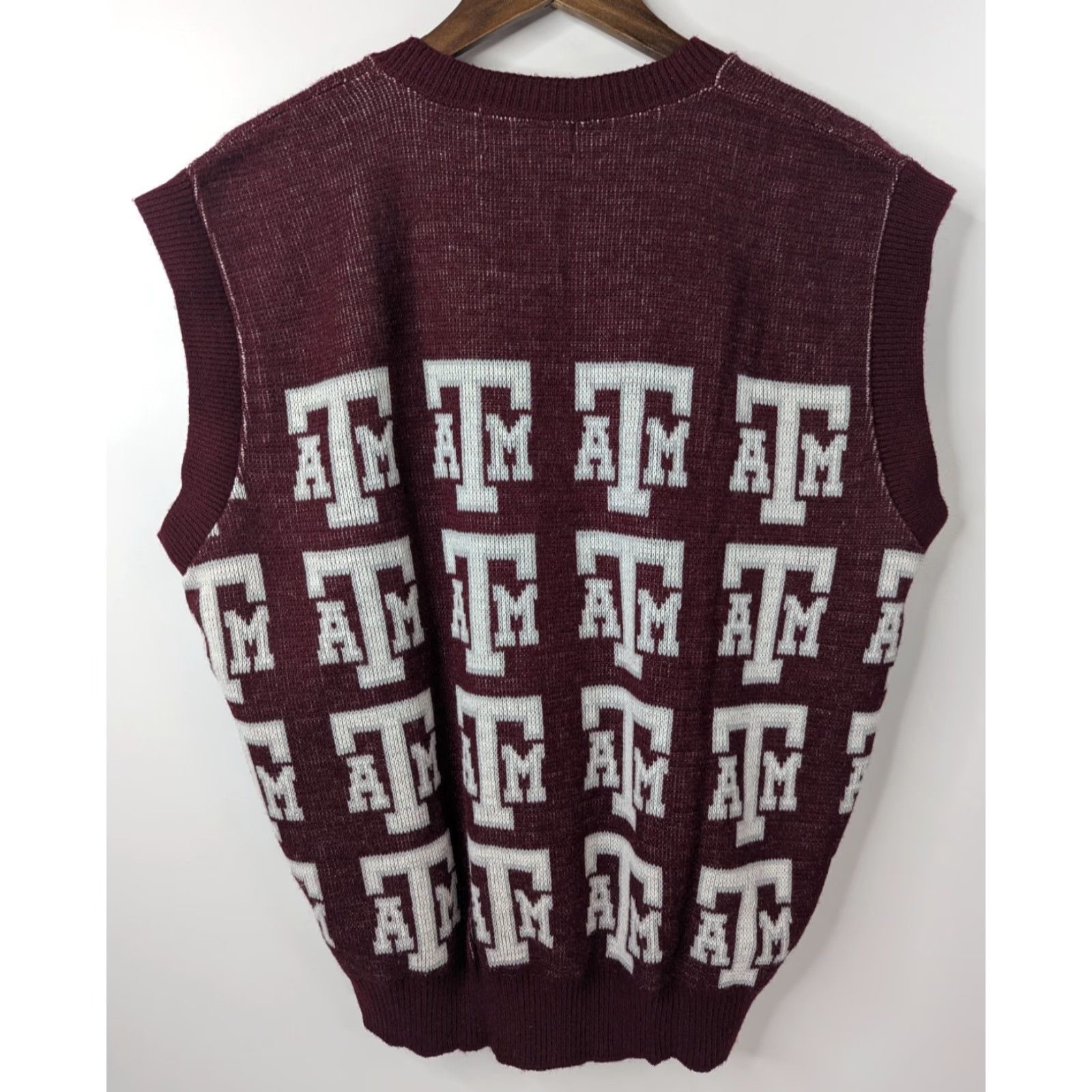 Vintage VINTAGE Texas A&M Burgundy Sweater Vest 2XL Go Team Shirt Boys Mens Womens Size US XXL / EU 58 / 5 - 3 Thumbnail