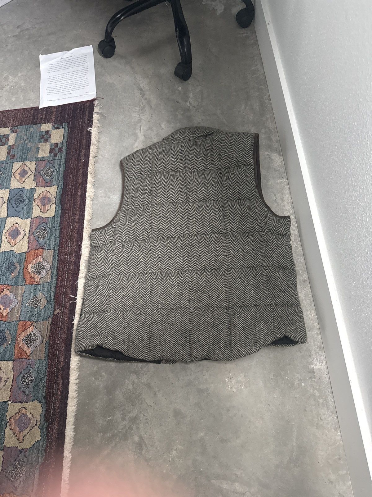 Ralph Lauren Polo Ralph Lauren Herringbone Wool Down Puffer Vest Size US L / EU 52-54 / 3 - 2 Thumbnail