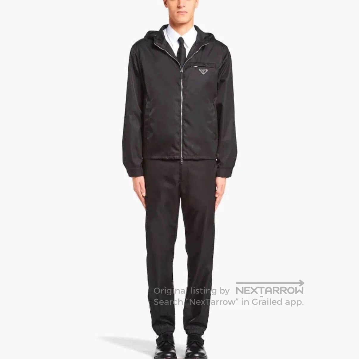 Prada black prada re-nylon hooded jacket. Size US L / EU 52-54 / 3 - 6 Thumbnail
