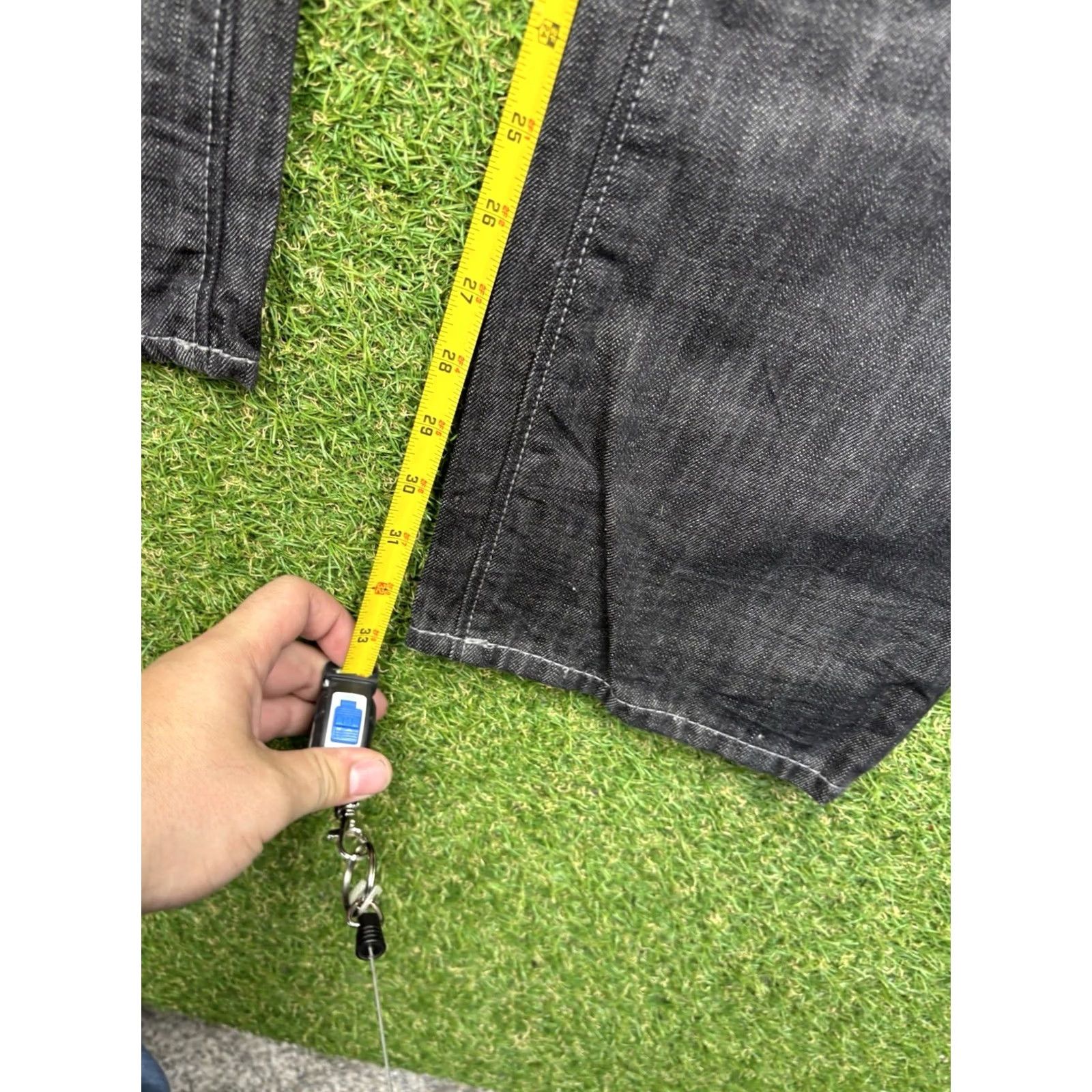 Express Express Jeans Mens 32X32 Rocco Slim Fit Low Rise Straight Black Denim Jeans Size US 32 / EU 48 - 5 Thumbnail