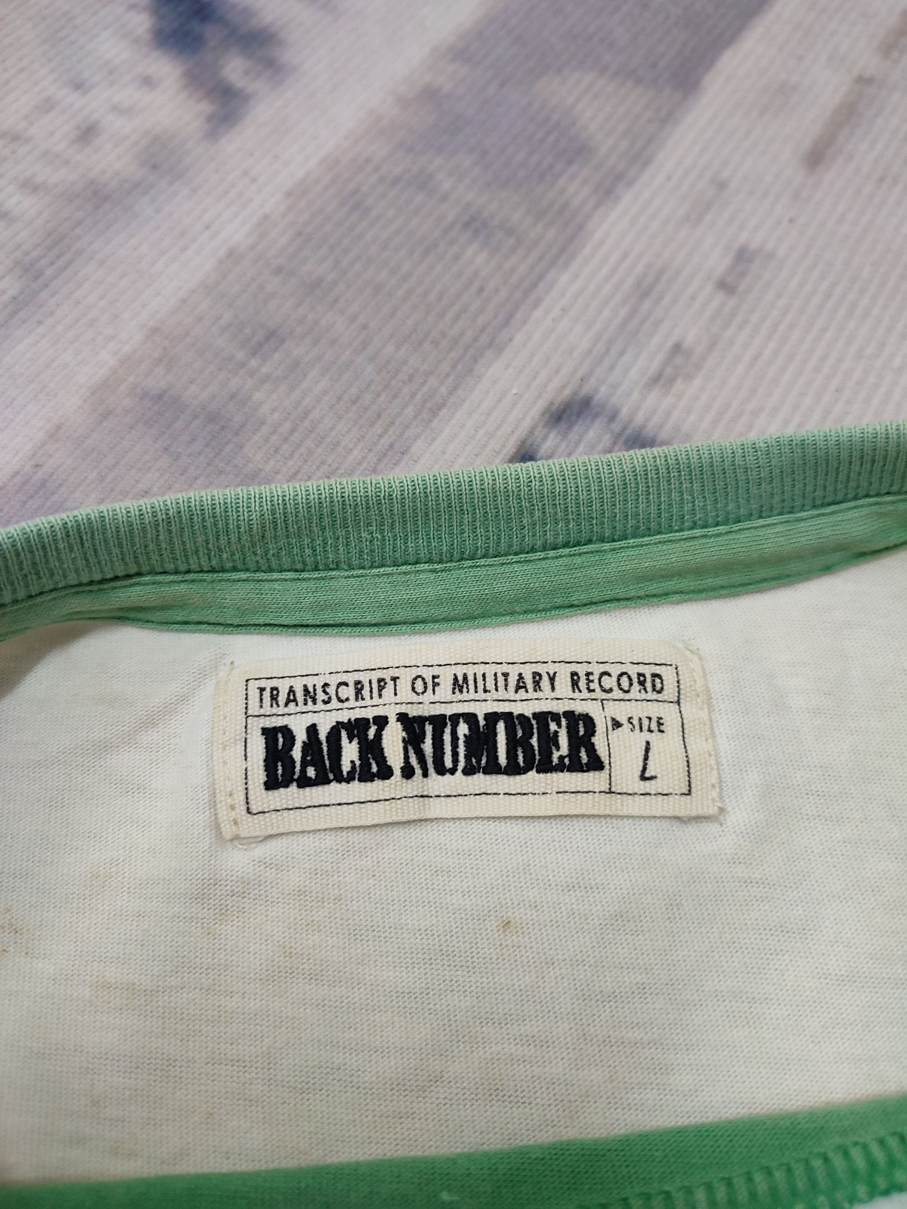 Japanese Brand Vintage Back Number Transcripts Military Tees Size US M / EU 48-50 / 2 - 7 Thumbnail
