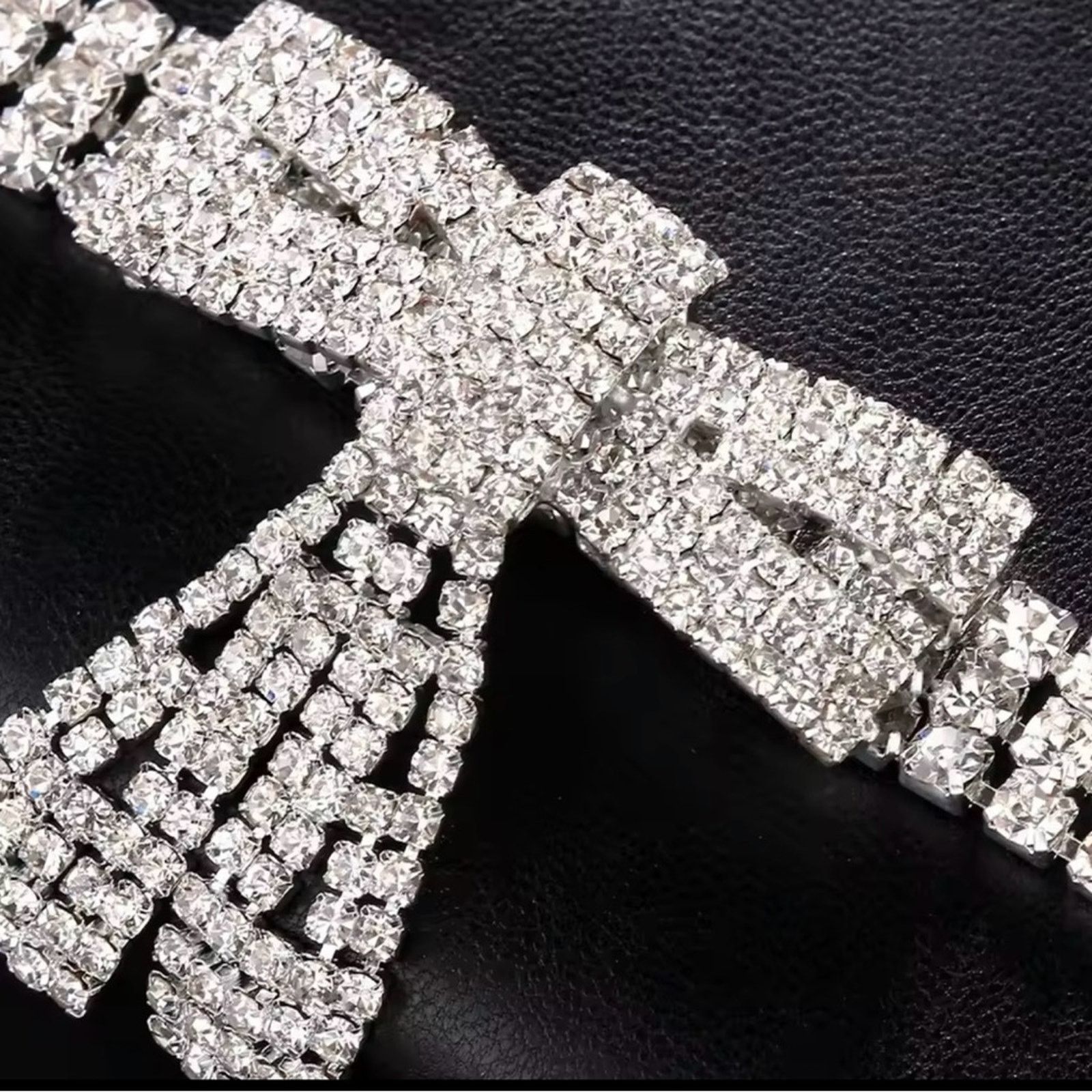Other Rhinestone Bow Choker Necklace for Women Wedding Size ONE SIZE - 5 Thumbnail