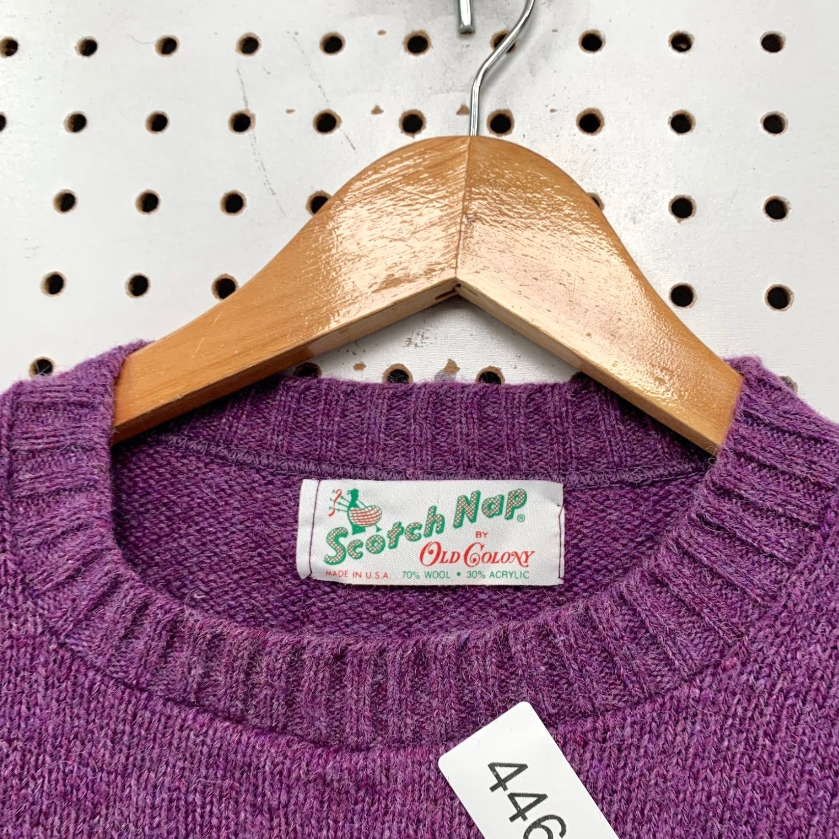 Vintage Vintage Scotch Nap Wool Pullover Sweater Womens Medium Purple Old Colony USA 60s Size M / US 6-8 / IT 42-44 - 5 Thumbnail