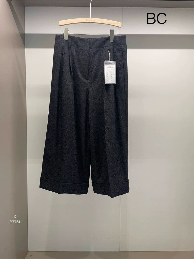 Brunello Cucinelli Brunello Cucinelli Black Wool Wide-Leg Pants - dmc Size US 38 / EU 54 - 1 Thumbnail