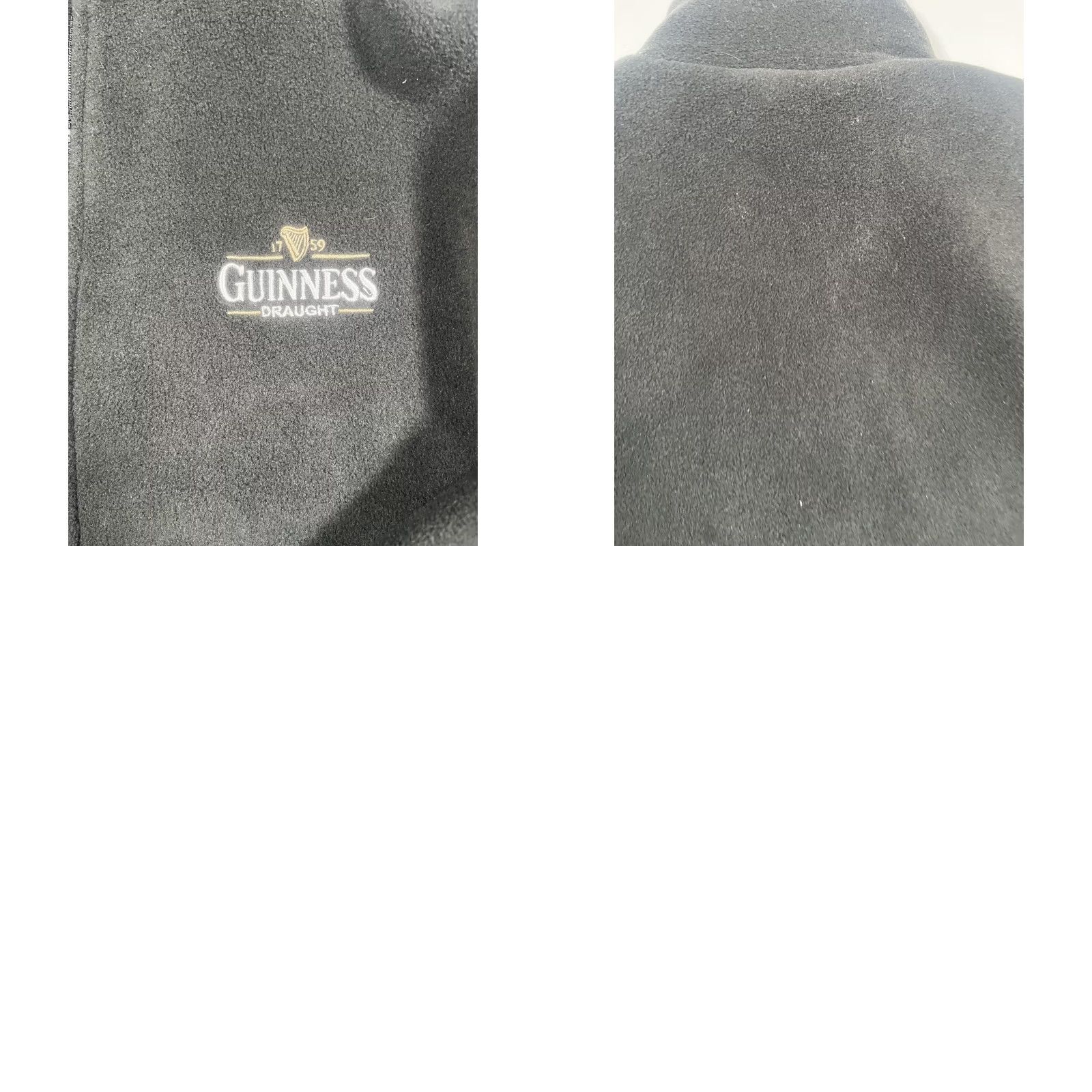 Vintage Guinness Jacket Mens Medium Black Reversible Puffer Coat Fleece Full Zip Pockets Beers Theme Size US M / EU 48-50 / 2 - 8 Thumbnail