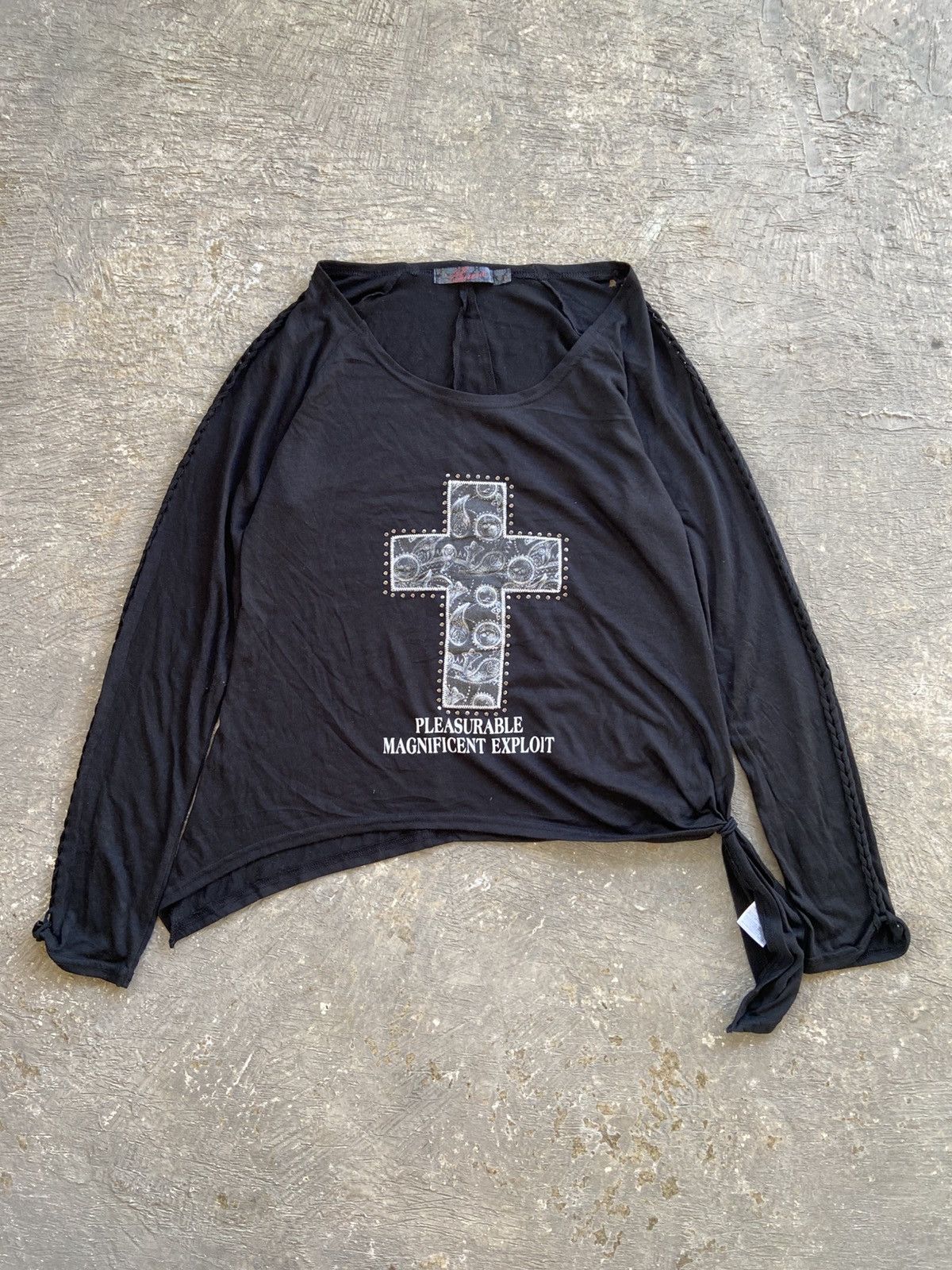 14th Addiction 2000s Sureve - Vkei Style Cross Rope Arm Long Slevee Tee Size L / US 10 / IT 46 - 1 Thumbnail